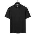 thumbnail image 2 of WXLWZYWL Men Textured Knit T-Shirts Casual Stretch Ribbed Short Sleeve Shirt Crewneck Slim Fitted Summer Tees, 2 of 6