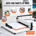 thumbnail image 3 of VEVOR Paper Cutter 17" A3 Guillotine Paper Trimmer 400 Sheet Capacity Metal Base, 3 of 9
