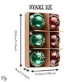 thumbnail image 6 of Majestic Gold Glittered Floral Bauble Christmas Ornament Set, 6 Pieces of Maroon and Green Round Tree Balls, 6 of 7