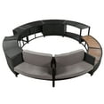 thumbnail image 6 of Harper & Bright Designs Spa Surround Spa Frame Patio Rattan Sofa Set with Storage Spaces, Mini Sofa and Comfortable Cushion for Free Combination, Grey, 6 of 20