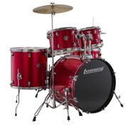 Ludwig Accent 5-Piece Drum Kit With 22" Bass Drum, Hardware and Cymbals Red Sparkle