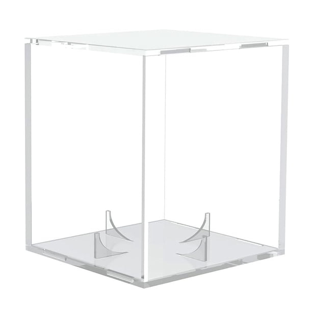 Caja de acrílico para béisbol, caja de acrílico anti-ultravioleta UV, 8*8*8 cm, caja de exhibición transparente para béisbol, fácil montaje