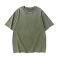 thumbnail image 1 of Styesk T-Shirts pour Hommes Vintage Couleur Unie Décontracté Manches Courtes Col Rond, 1 of 2