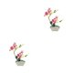thumbnail image 2 of Orquídea artificial Toystoory Bonsai Flores falsas con maceta Rojo 2Conjunto, 2 of 6