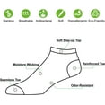 thumbnail image 3 of 7BIGSTARS KINGDOM Men Bamboo Ankle Sock - 6 Pack -M/L- Thin-Low Cut Breathable Seamless Black Grey White Khaki Brown Beige 6-9 White, 3 of 9