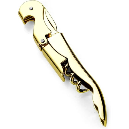 Waiters Corkscrew Professional Waiter Corkscrew Wine openers,stainless steel Wine Key for Restaurant Waiters,Classic All-in-one Corkscrew, Bottle Opener and Foil Cutter (1Pack Gold)…
