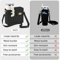 thumbnail image 4 of Outdoor Portable Crossbody Water Bottle Storage Bag, Wear-Resistant Water Bottle Bag for 40 oz Tumbler (Black-Without the cup), 4 of 11