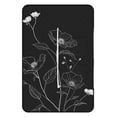 thumbnail image 3 of Black And White Ink Flower Outdoor Picnic Blanket, Foldable Waterproof Beach Mat, Portable Beach Blanket for Beach Camping, Hiking, Family Concerts, 3 of 8