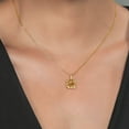 thumbnail image 3 of Gem Stone King 2.17 Ct Cushion Brown Tiger Eye 18K Yellow Gold Plated Silver Pendant with Chain, 3 of 4