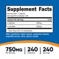 thumbnail image 5 of Nutricost L-Arginine L-Citrulline Complex 750mg, 240 Capsules - Non-GMO Supplement, 5 of 5