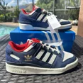 thumbnail image 1 of Ad-id-as Forum Low CL Night Indigo Scarlet Men's Athletic Shoes IG8700 Size 6.5, 1 of 6