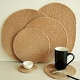 thumbnail image 3 of Travelwant Round Woven Placemats - Natural Wicker Placemats, Water Hyacinth Straw Braided Placemats, Heat Resistant Non-Slip Weave Placemats Handmade, 3 of 7
