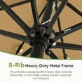thumbnail image 6 of Scafild | 10ft Outdoor Patio Umbrellas with Solar Lights, 3 Tier Vented Large Market Table Umbrella with 8 Sturdy Ribs & 1.5" Pole UV Protection for Garden Deck Backyard Pool - Khaki, 6 of 9