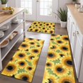 thumbnail image 2 of Green Sunflower Pattern Kitchen Rugs Sets Of 3,Kitchen Runner Rugs Non Skid Washable,Decorative Kitchen Floor Mats for Kitchen,Sink,Laundry,17"x30"+ 17"x47" + 17"x59", 2 of 6