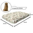 thumbnail image 2 of Palm Pet Bed, Vintage Essential Tropic Leaves and Flowers Blossom, Chew Resistant Pad for Dogs and Cats Cushion with Removable Cover, 24" x 39", Eggshell Dusk, by Ambesonne, 2 of 4