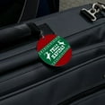 thumbnail image 5 of Feliz Navidad with Deer Merry Christmas Round Luggage ID Tag Card Suitcase Carry-On, 5 of 7