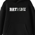 thumbnail image 2 of Batman Hero In Collegiate Text Long Sleeve Youth Black Hooded Sweatshirt-Small, 2 of 4