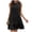 Black, variant on Women's Summer Sleeveless Mini Dress 2024 Crewneck Knit A Line Pleated Swing Casual Basic Short Dress