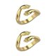 thumbnail image 3 of Jumpingount Anillo abierto Compromiso estético Abrazo Nudillo Joyería de mano Novias Novios Regalos personalizados Accesorios Plata Type1 NO1, 3 of 6