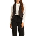 thumbnail image 1 of CHALECO DE TRAJE DOBLE BOTÓN PARA MUJER INSPIRAR CHIC, VESTIDO DE NEGOCIO, TALLA XL, COLOR CAFÉ, 1 of 6