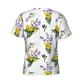 thumbnail image 6 of Qekee Lavender Flowers Classic Fit T-Shirt Men's Shirt Men's Tight Short Sleeves for Exercise, Running, Mountaineering - Lavender Flowers, 6 of 9