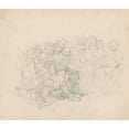 thumbnail image 2 of Emanuel Gottlieb Leutze 17x15 Black Ornate Wood Framed Double Matted Museum Art Print Titled - Men in Seventeenth-Century Costumes (Recto) (C. 1850s), 2 of 5