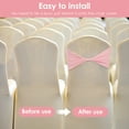 thumbnail image 5 of Jokapy Spandex Chair Sashes Bow Ties for Wedding Party Banquet, Pink, 50 Pack, 5 of 12
