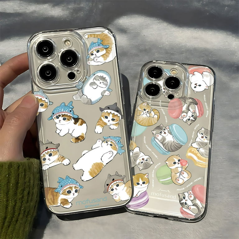 Cute M-mofusands cat Phone Case For iPhone 16 15 14 13 12 11 Mini