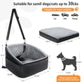 thumbnail image 2 of Asiento de coche NEEZUKAR para perros pequeños de hasta 30 libras, lavable, 2 of 6