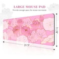 thumbnail image 4 of Big Mouse Pad (31.5X11.78 in), Non-Slip Natural Rubber Base Large Mouse pad for Desk, Comfortable Lycra Cloth Extended Mouse Pad for Keyboard, Mouse and Desktop, Pink Lotus, 4 of 6