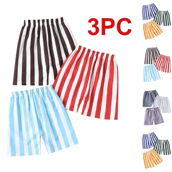 LIBRCLO Swim Trunks for Toddler Boys Striped Quick Dry Board Shorts Lightweight Breathable Summer Hawaii Beach Shorts Red 2 Years