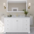 thumbnail image 2 of Wyndham Collection 60" Square Sink Wood Single Bathroom Vanity in White, 2 of 5