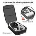 thumbnail image 2 of Binsuca Estuche Rígido para Accesorios Oculus Quest 3, Tapa Transparente, Bandeja Precortada Personalizada, Correa de Mano de PU, Correa de Hombro Ajustable, 2 of 7