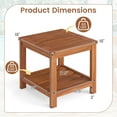 thumbnail image 3 of Gymax 2 Pcs Table d'Appoint Adirondack à 2 Niveaux avec Plateau à Lattes et Tablette de Rangement pour Jardin, 3 of 10