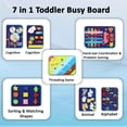 thumbnail image 3 of Montessori Busy Book for Toddlers, Interactive Preschool Activity Quiet Book, Educational Sensory Learning Toy for Boys & Girls Travel Toy, Blue, 3 of 4