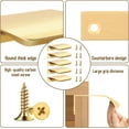 thumbnail image 5 of Back Mount Finger Edge Pull,Happon 10Pcs Gold Aluminum Hidden Handles Concealed Finger Pull Handles Invisible Tab Pulls with Screws for Drawer, Cabinet,Wardrobe Door (150mm/5.9in), 5 of 7