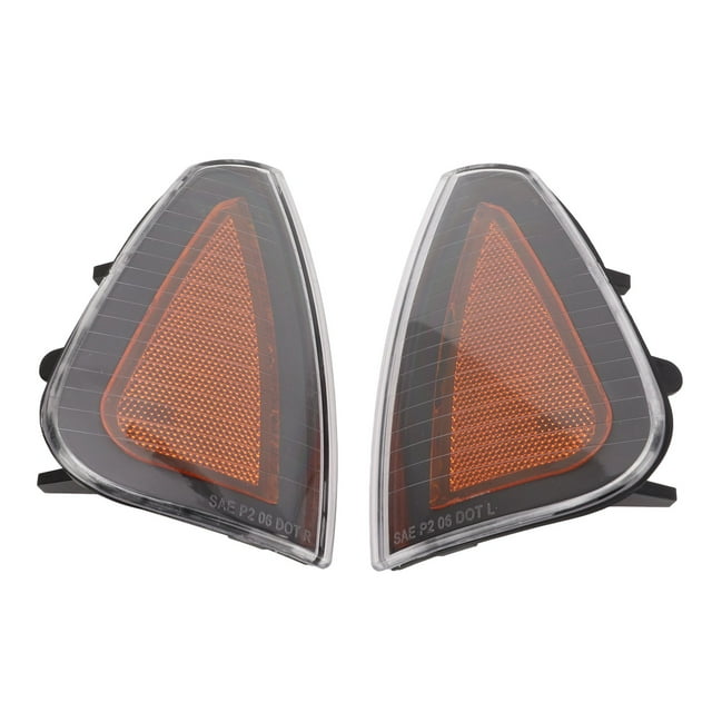 CH2551126, Anti Aging Side Marker Light Cover Rugged 2 Pcs Simple Installation For Car Yellow