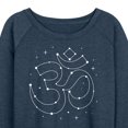 thumbnail image 3 of Instant Message - Om Symbol Star Constellation - Women's Lightweight French Terry Long Sleeve Shirt, 3 of 6
