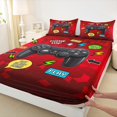 thumbnail image 3 of Homewish Cartoon Game Console Full Size Sheets, Eat Sleep Game Bed Sheets, Teens Kids Boys Girls Sheet Sets, Breathable Home Decor, 4-Piece, 3 of 7
