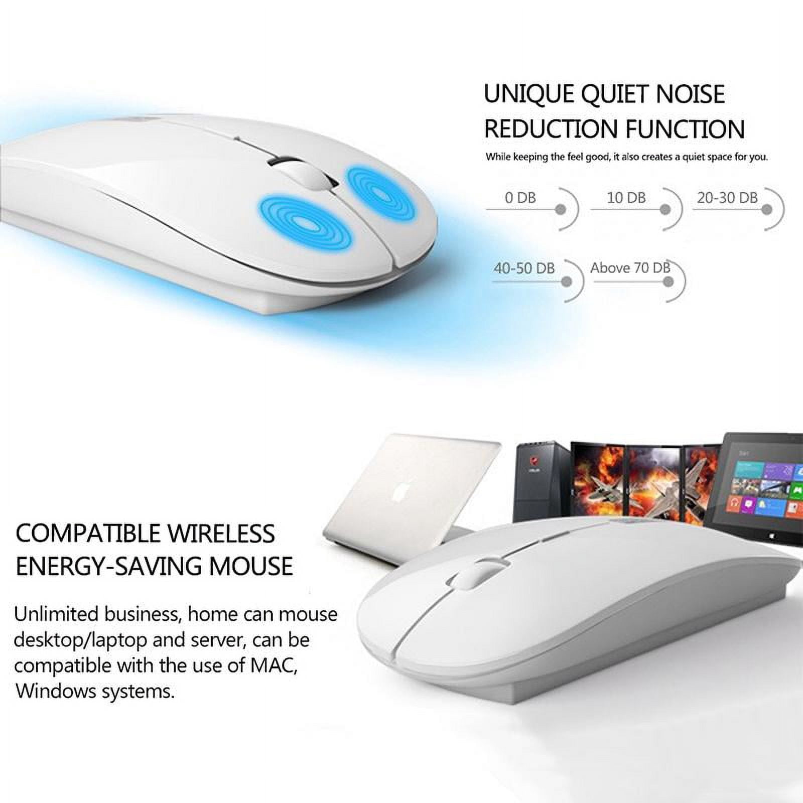 Maynos Wireless Computer Keyboards with User Manual, White