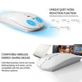 thumbnail image 5 of PRAETER 2.4G Wireless Silent Keyboard and Mouse Set, Mini Multimedia Full-size Keyboard Mouse Combo Set For PC, A1 White, 5 of 15