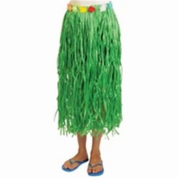 Adult Hula Skirt with Flowers - Green
