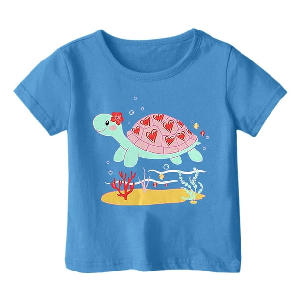Bjutir Toddler Girls Tops Clothes Cute Graphic Shirts Kids Short