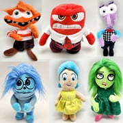 Inside Out 2 Plush, Cartoon Inside Out Plushies Dolls Anxiety, Disgust, Anger, Joy, Fear, Sadness Soft Stuffed Plush Toys, Inside Out 2 Movie Collectible Figures, Kids Toys for Ages 3 Up Gifts