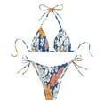 thumbnail image 1 of Conjunto de ropa de playa Bikini con correas elegantes bloque de color cómodo traje de baño dividido para mujer OAVQHLG3B Store lin121212, 1 of 4