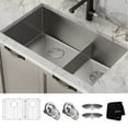 thumbnail image 2 of KRAUS Standart Pro 32" Undermount 60/40 Double Bowl 16 Gauge Stainless Steel Kitchen Sink, 2 of 8