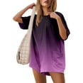 thumbnail image 2 of YDLCAFD Women Gradient Print Short Sleeve Jumpsuit Short Loose Backless Jumpsuits Rompers S, 2 of 7