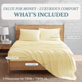 thumbnail image 3 of Casa Platino Twin Extra Long Size Bed Sheets Set - Washed Ultra-Soft Microfiber Twin Extra Long Bed Sheets - Extra Soft - 3 Piece Set - Bedding Sheets & Pillowcases, Twin XL-Vanilla, 3 of 9