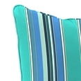 thumbnail image 5 of Jordan Manufacturing Sunbrella 46.5" x 24" Dolce Oasis Blue Stripe Rectangular Outdoor Deep Seating Chair Seat and Back Cushion with Welt, 5 of 9