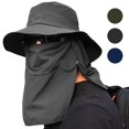thumbnail image 3 of Sombrero de cubo gorra de pesca ala ancha visera sol verano al aire libre protección Uv hombres caliente, 3 of 4